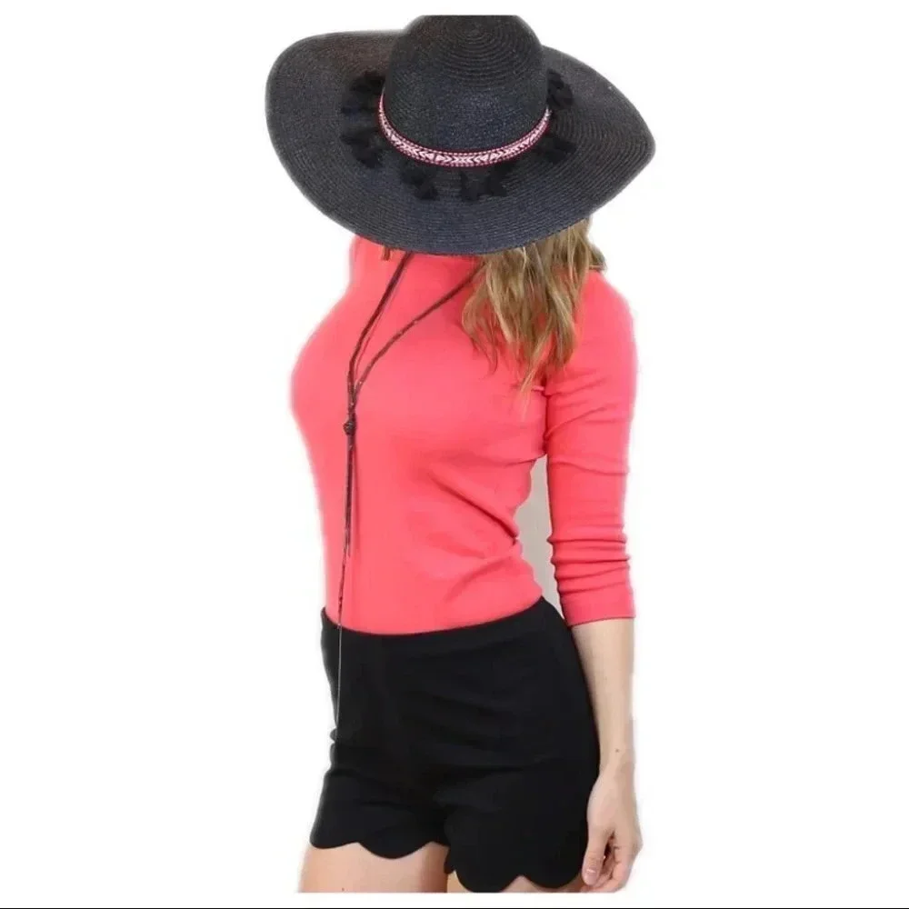 Boho fringe beach hat